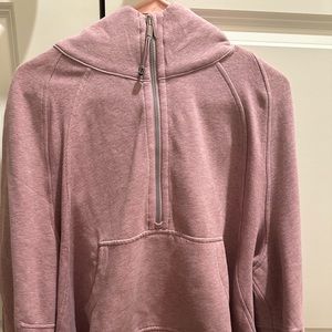 Lululemon Scuba Oversized Half-Zip Hoodie/Heathered Pink Taupe🤎